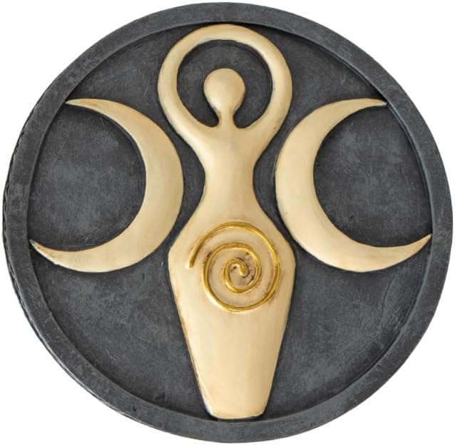 Pacific Giftware Spiral Goddess Round Box with Triple Moon Symbol Ideal for Storing Jewelry Crystals or Personal Items in a Mystical and Elegant Design