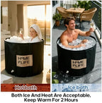 Portable Bath Tub for Adults - Large 88 Gal Foldable Soaking Bathtub for Hot SPA and Ice Bath, Ideal for Fast Muscle Recovery, Cold Water Therapy - No Installation (Ice/Hot Universal)