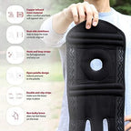 KARM Plus Size Knee Brace for Women & Men Plus Size - Adjustable Copper Knee Support Brace for Meniscus Tear, Arthritis Pain, Compression with Side Stabilizers - Obese People (XL/XXL/3XL)