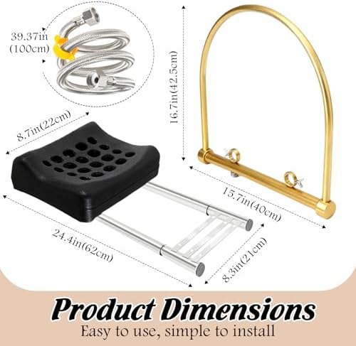 Water Circulation Hair Head Spa Equipment with Pillow, Water Circulation Frame Rack with 39.37" 304 Stainless Steel Water Hose, Shampoo Bed Accessories, for Hair Salon Massage Shower