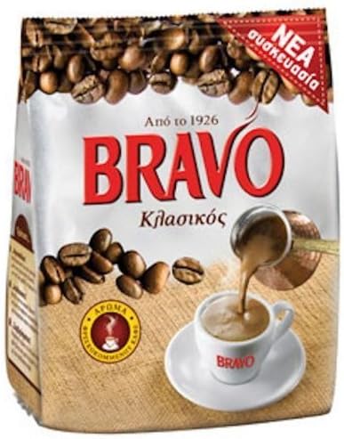 Greek Ground Coffee (bravo) 8 oz (pack of 2) by Bravo SA [Foods]