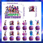 25 Pcs Korean Idol Movie Cake Decorations, Cartoon Movie Cake and Cupcake Toppers Set, Cartoon Animation Theme for Kids Birthday Celebrations