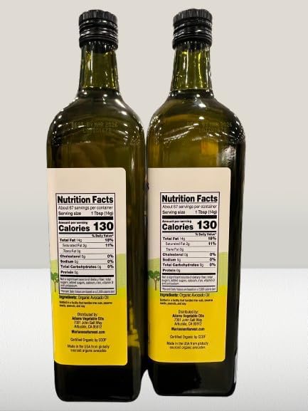 Marianne’s Harvest Organic Avocado Oil, 1-Liter (Pack of 2)