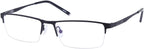 Half Rim Photochromic Gray Reading Glasses +4.00 Black Frame Mens Womens Eyeglasses