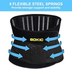 Back Brace for Men and Women Lower Back, Lumbar Support Belt Relieve Lower Back Pain with 8 Reinforce Bones,Scoliosis, Sciatica,Herniated Disc,Back Brace for Lifting at Work 04 Black-L