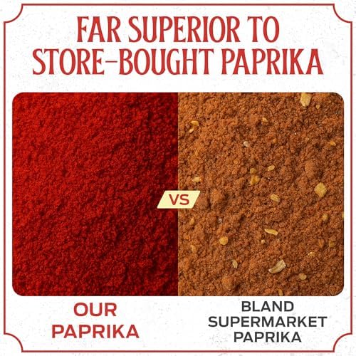 Hungarian Sweet Paprika (8.8oz/250g) Imported from Hungary, Gourmet Quality, Mild and Rich Flavor for Goulash, Stews, Roasts and Rubs