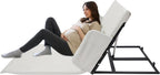 Electric Lifting Backrest for Bed,Soft Cushion, 600W 2-80° Adjustable Portable Electric Lifting Backrest with Armrests,330 lbs Capacity for Easily Getting up, Pregnant Women and Patients (Beige)