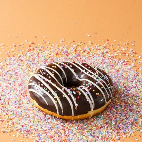Sujoygar Pastel Saning Sugar Sprinkles, 5oz Edible Sugar Crystals for Cocktails, Rainbow Cake Sprinkles for Chocolate Ice Cream Toppings Cupcake Decoration Wedding Party Cookies Baking Dessert Food Supplies