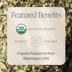 Rishi Tea Peppermint Herbal Tea - Organic, Caffeine Free Loose Leaf Tea, Calming Sweet & Cooling Pure Peppermint Tea Leaves - 4 Ounces, 28+ Servings