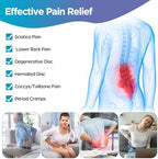 Comfytemp Ice Pack for Back Pain Relief, 2 Pcs, Sciatica Ease Brace, Reusable Gel Lower Back Ice Wrap for Injuries, Hot Cold Compress for Lower Lumbar, Waist, Men Women After Surgery (Blue)