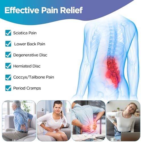 Comfytemp Ice Pack for Back Pain Relief, 2 Pcs, Sciatica Ease Brace, Reusable Gel Lower Back Ice Wrap for Injuries, Hot Cold Compress for Lower Lumbar, Waist, Men Women After Surgery (Blue)
