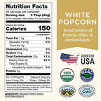 Organic White Popcorn Kernels Unpopped 3 lb - Healthy, Non-GMO, Gluten-Free, Pesticide-Free, Chemical-Free, Glyphosate-Free, Grown in Regenerative Soil in Wisconsin USA by Doudlah Farms