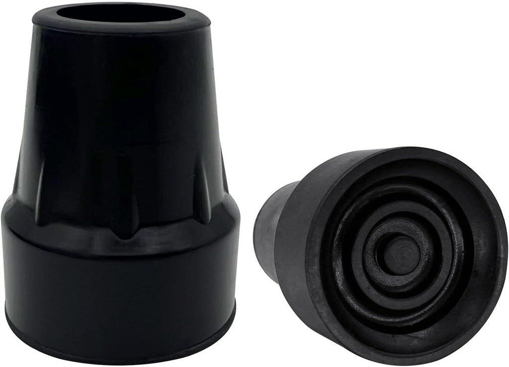 Replacement Cane Tips, 7/8 Inch, Black. (Pack of 2)