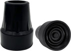 Replacement Cane Tips, 7/8 Inch, Black. (Pack of 2)