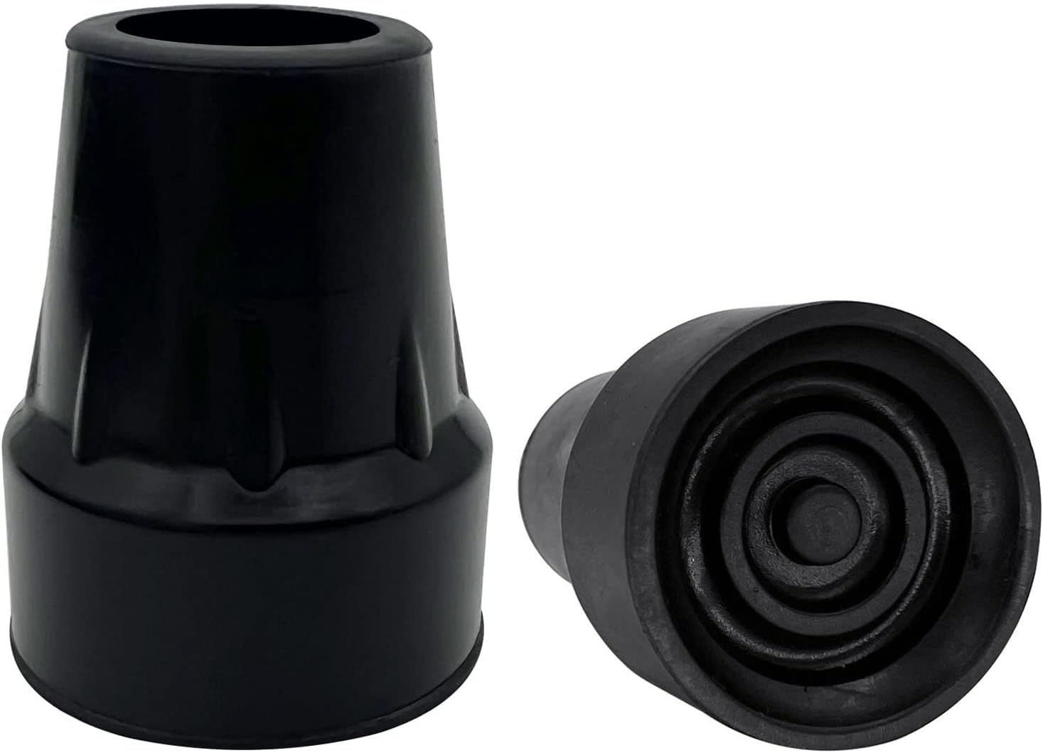 Replacement Cane Tips, 7/8 Inch, Black. (Pack of 2)