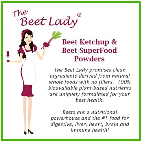 The Beet Lady Organic Beet Ketchup (Tomato Free) Nightshade Gluten and Dairy Free Non GMO
