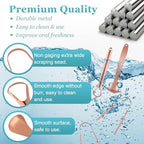 MORGLES Metal Tongue Scraper, 4Pcs Tongue Cleaners for Adults with Portable Case