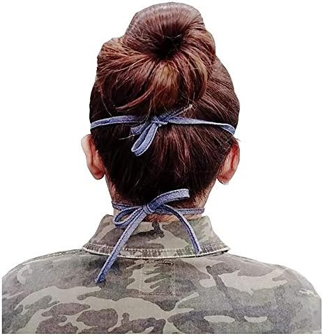 Adjustable Cotton Blend Face Cover 3-Pack, Blue Twill, 65% Poly Blend - Assorted Blue, 5 in x 4.5 in x 0.5 in (226673)
