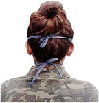 Adjustable Cotton Blend Face Cover 3-Pack, Blue Twill, 65% Poly Blend - Assorted Blue, 5 in x 4.5 in x 0.5 in (226673)