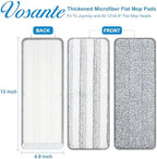 6pcs Mop Replacement Pads Compatible with Joymoop Mop, Universal 13"x4.9” Microfiber Mop Pads, Mop Head Replacement, Flat Mop Pads Washable Microfiber, Reusable Floor Mop Pads, Cleaning Tools