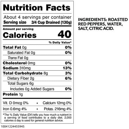 Roland Foods Fire-Roasted Red Pepper Strips, Specialty Imported Food, 28 Ounce Can, Pack of 4