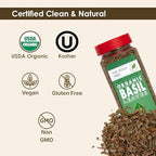 Organic Basil Leaves 4.23 oz – Dried Basil Seasoning with Fresh Flavor – USDA Organic, Kosher, Gluten Free – The Holly Tree
