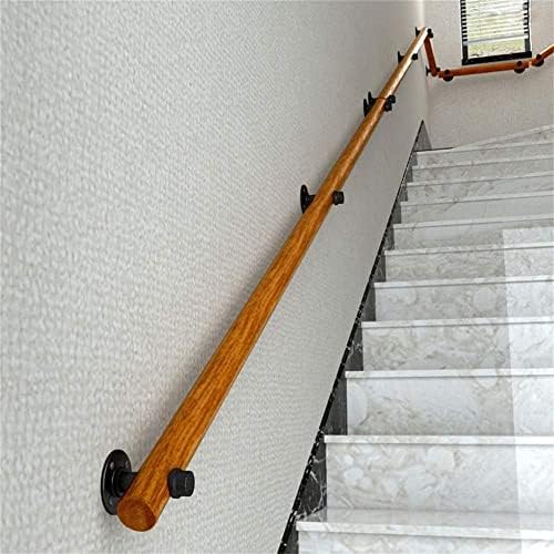 20FT Pine Wooden Handrail - Solid Anti-Slip Safety Rails for Indoor Stairs Villas & Bars - Durable 1ft-20ft Adjustable Length for Enhanced Safety
