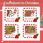 Puzzle Advent Calendar 2025 for Christmas, 1008PCS Holiday Advent Puzzles Calendar, 24 Days Countdown Advent Jigsaw Puzzle for Adults, Santa Puzzles Christmas Wall Decoration (27.56 x 19.68 Inch)