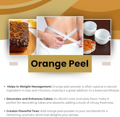 Herbs Botanica Dried Orange Peel Organic Cut & Sifted Naural Orange Zest for Herbal Tea Culinary Delights and Wellness Vegan, Non GMO & Gluten Free 8 oz