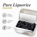 Barkleys Black Licorice Candy, Licorice Pellets - Gluten Free Licorice, Vegan- Black Licorice Intense (1 Can x 16 gr.)
