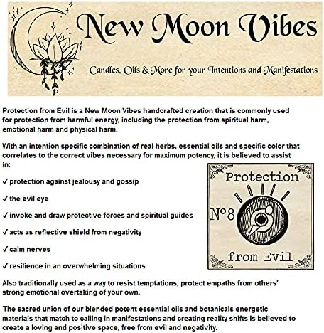 Protection from Evil Oil - Barrier to Negative Influences Ward off Unwanted Energies Sacred Space Resilience Spells Conjure Rituals - Handmade with Essential Oils & Herbs- Wicca Pagan Hoodoo Magick