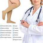 4XL Extra Wide Calf Compression Socks for Women Men 20-32 mmHg Knee High Plus Size