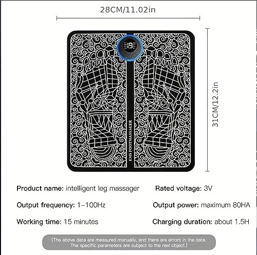 EMS Foot Massager Mat,Foot Stimulator Massager Pad–Improved Circulation and Pain Plantar Fasciitis Relief, Muscle Relaxation, Foldable Legs & Feet Massager