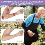 Janmercy 8 Pairs Elderly Skin Thin Protector Sleeves Bruise Abrasions Protective Arm Sleeve