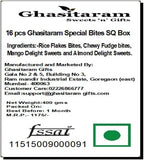 Ghasitaram Gifts Diwali Gifts Diwali Sweet - 16 pcs Ghasitaram Special Bites SQ Box