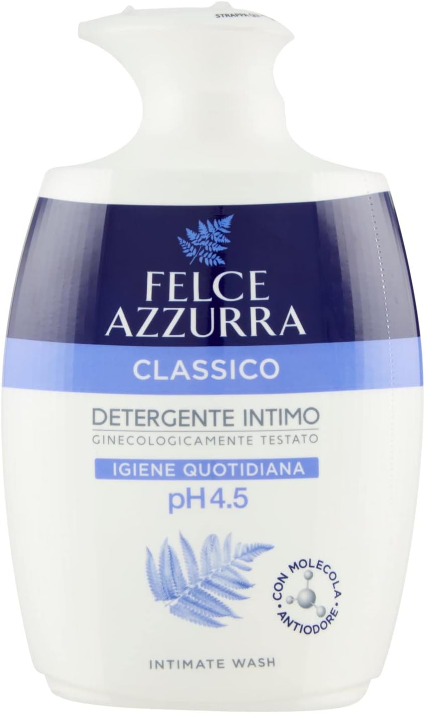 Felce Azzurra Classico Intimate Wash pH 4.5 250 ml, 8.4 Fl Oz made in Italy [italian import]