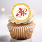 Chinese New Year 2026 Edible Cupcake Toppers Year of the Horse Cake Decorations