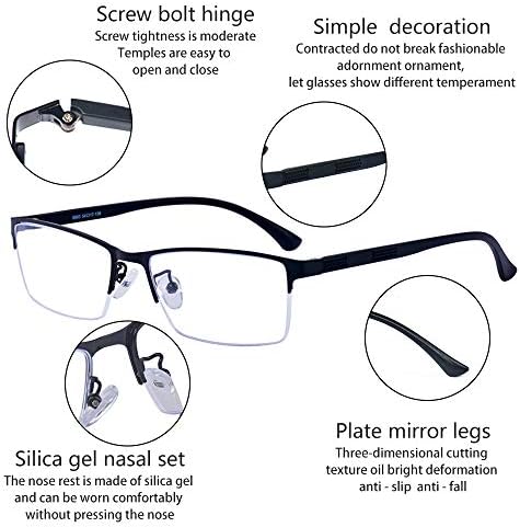 ALWAYSUV Myopia Glasses Black TR90 Frame Shortsighted Distance Eyeglasses For Men Women -1.5 Please kindly note these are not reading glasses