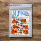 Acoustic Guitar Edible Cupcake Toppers, Guitar Edible Cake Decorations, Music Cake Decorations, Rock and Roll Party Decor, 5cm / 2 Inch PRECUT Wafer Card Toppers (Pack of 12)