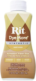 Rit DyeMore Single Bottle 7 Oz. Synthetic Liquid Fiber Dye for Clothing, Décor, and Crafts – Sand Stone