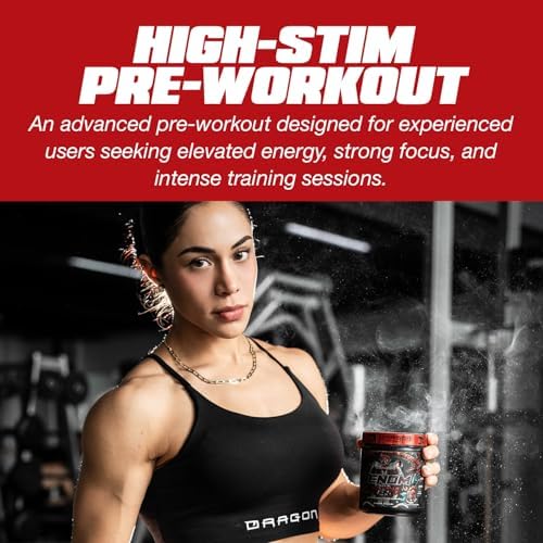 DRAGON PHARMA Venom Inferno, Extreme High-Stim Pre-Workout, Explosive Energy and Unparalleled Focus (40 Servings, Sandileta Shot)