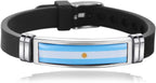 Wedarego Argentina Flag Braided Bracelet Silicone Chain Wristband Souvenir,Fashion Handmade Bracelet For Man & Woman Special Day's Gift