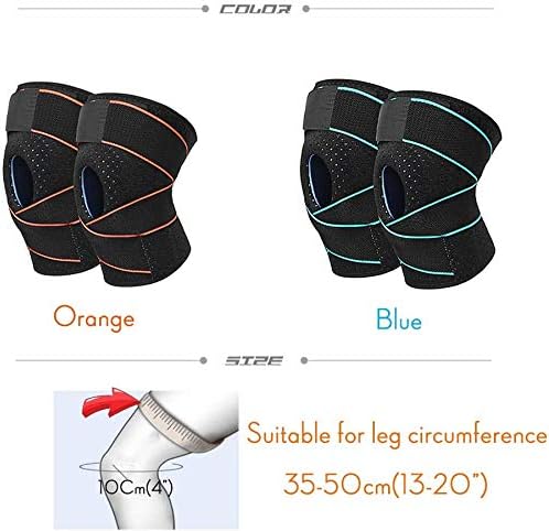 Fay Bless Knee Braces For Knee Pain Arthritis Women Knee Support For Working Out Compression Knee Brace Compression Sleeve With Patella Stability Straps,Blue,1PCS