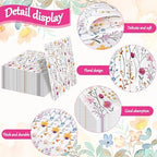 Whaline 80 Pcs Flower Paper Napkins Wildflower Luncheon Napkin Disposable Floral Party Decorative Dinner Hand Napkin for Spring Wedding Birthday Party Supplies