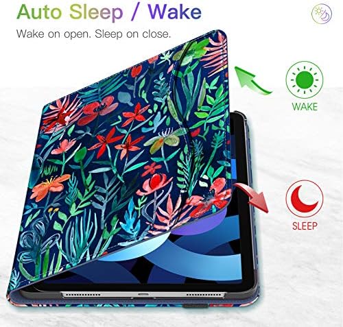 Fintie Case for iPad Air 11-inch M4/M3/M2 (2026/2025/2024), iPad Air 5th/4th Generation (2022/2020) 10.9 Inch, Multi-Angle Viewing Protective Cover with Pencil Holder & Pocket, Jungle Night