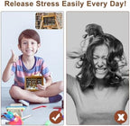 Abnaok Anxiety Bookshelf Get Rid of Your Anxiety, Stress-Relief Booksshelf Organizer Miniature Book Matchbox Display Cabinet, Creative Ornaments, Decorative Shelf for Home/Office Desk