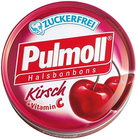 3 PACK - Pulmoll CHERRY - SUGAR FREE - Pack of 3