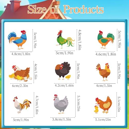 Chicken Birthday Party Decorations - 36PCS Chicken Cupcake Toppers Decoration Chick Cupcake Picks Decor Farm Themed Baby Shower Supplies