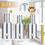 Zhengmy 6 Pcs Threaded Tip Replacement, Broom Handle Threaded End, Pole Handle Replacement, Extension Pole Adapter Tips for Metal Broom(0.8 Inch, 0.87 Inch, 1 Inch)