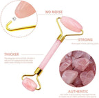 Rose Quartz Gua Sha & Jade Roller Set - Facial Massage Tools for Lymphatic Drainage, Face Sculpting & Puffiness Relief - Anti-Aging Skincare Duo for Women